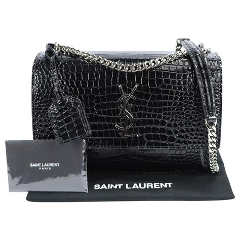 yves saint laurent croco noir|Saint Laurent.